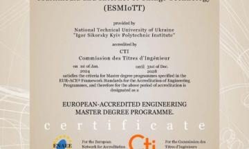 International accreditations of Igor Sikorsky Kyiv Polytechnic Institute educational programs 2025/05