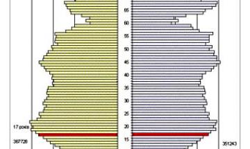 Перспективи ринку освітніх послуг в Україні: «статево-вікова піраміда» за 2005 рік