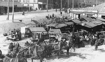 Brest-Lithuanian highway in the old photo